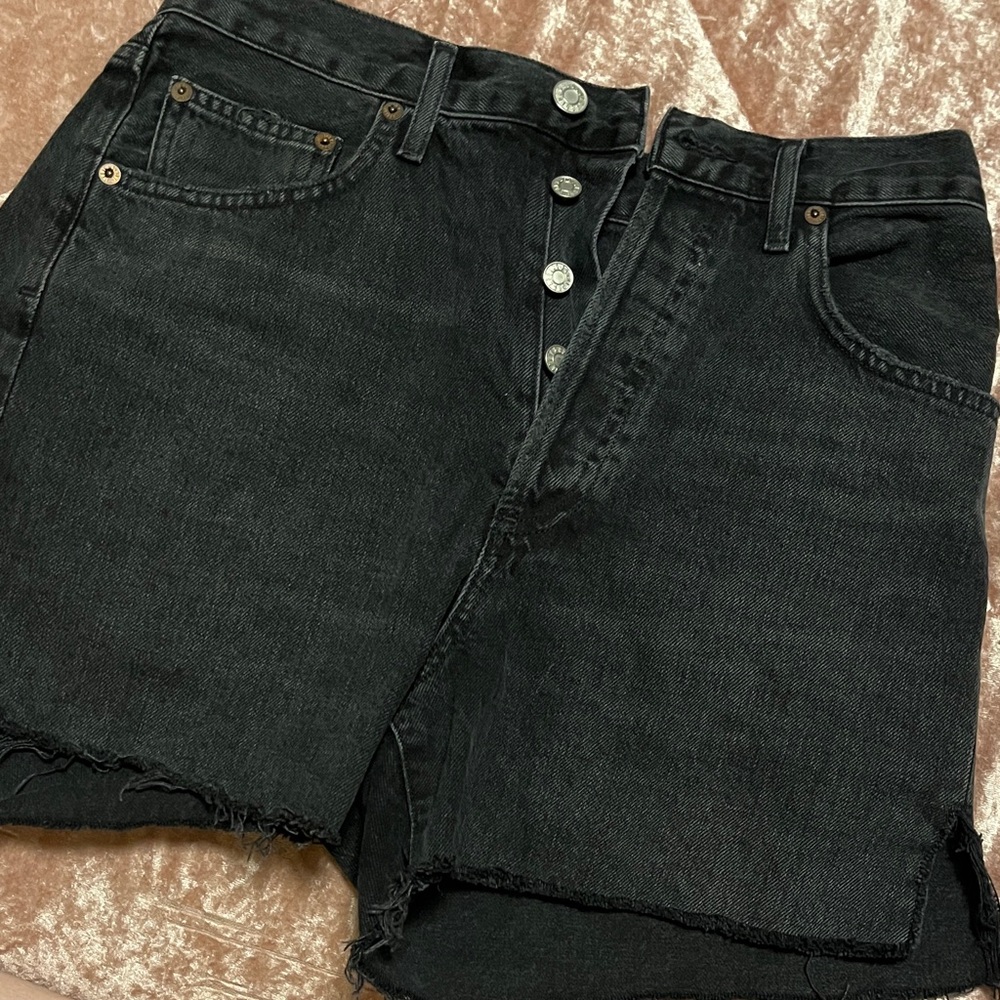 Agolde Women's Black Jean Shorts